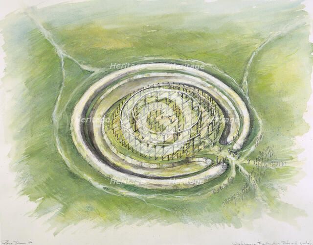 Woodhenge, c25th century BC, (c1990-2010). Artist: Mike Seaforth.