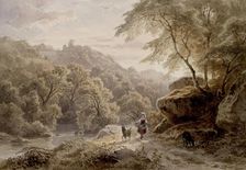 Woodland and River Scene, 19th century. Creator: Unknown