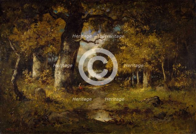 Woodland Scene, 1876. Creator: Narcisse Virgile Diaz de la Pena.