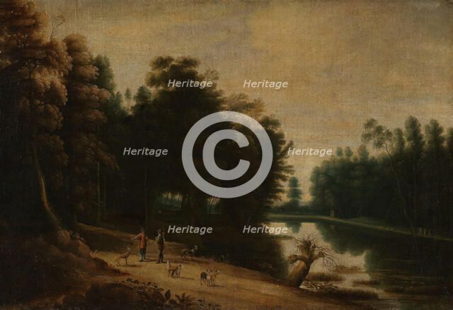 Woodland Scene by a Canal, 17th century. Creator: Lucas van Uden.
