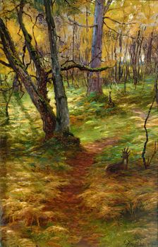 Woodland Scene, c1900s. Creator: Joseph Farquharson
