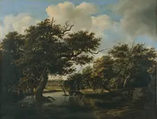 Woodland Pond, 1660. Creator: Meindert Hobbema