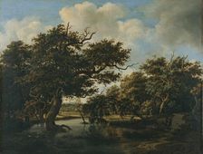 Woodland Pond, 1660. Creator: Meindert Hobbema