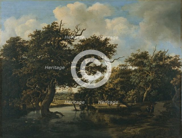 Woodland Pond, 1660. Creator: Meindert Hobbema.