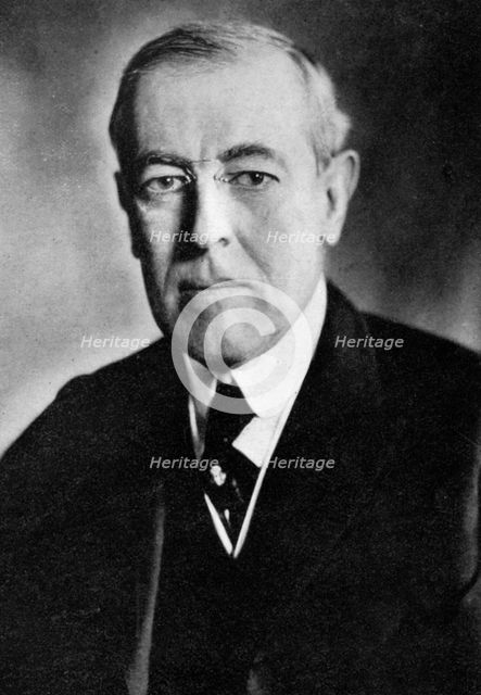 Woodrow Wilson, 28th President of the United States, (1933). Artist: Unknown