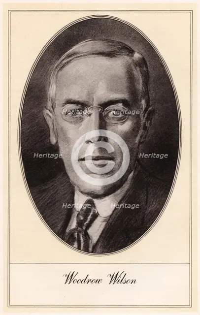 Woodrow Wilson, 28th President of the United States, (early 20th century). Artist: Gordon Ross