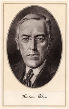 Woodrow Wilson, 28th President of the United States, (early 20th century). Artist: Gordon Ross