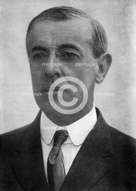 Woodrow Wilson, American president, c1920. Artist: Pash