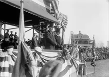 Woodrow Wilson and Newton Diehl Baker, Fort Myer Officers Training School, 1917. Creator: Harris & Ewing