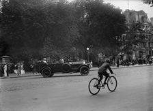 Woodrow Wilson And Wife Leaving The White House, Washington, D.C., 1917 or 1918. Creator: Harris & Ewing