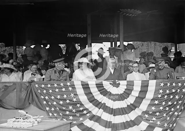 Woodrow Wilson On Reviewing Stand, 1917 or 1918. Creator: Unknown.