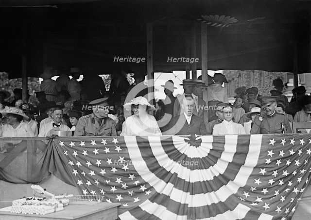 Woodrow Wilson On Reviewing Stand, 1917 or 1918. Creator: Unknown.