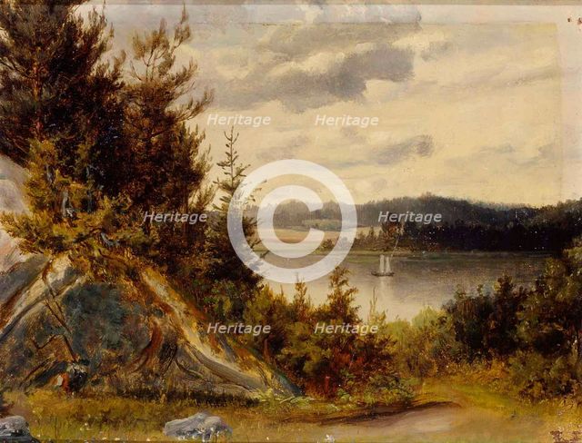 Woods and Waterfront Landscape. Creator: Johan Knutson.