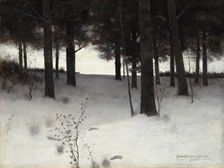 Woods in Winter, 1886. Creator: Charles Warren Eaton