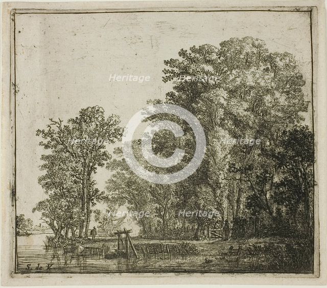 Woods Near a Canal, 1640-50. Creator: Simon de Vlieger.