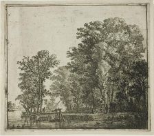 Woods Near a Canal, 1640-50. Creator: Simon de Vlieger