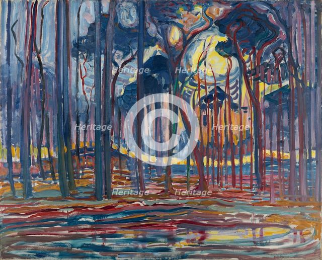 Woods near Oele, 1908. Creator: Mondrian, Piet (1872-1944).