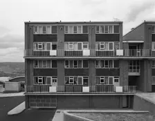 Woodside Maisonettes, Sheffield 13th August 1962. Creator: Michael Walters