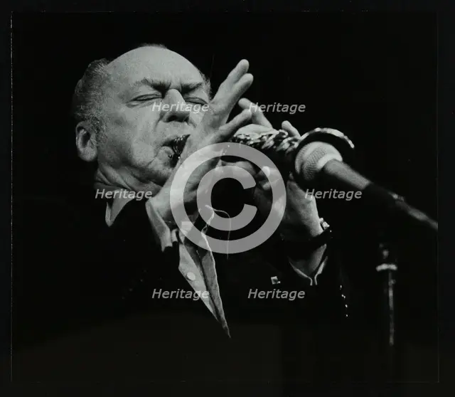 Woody Herman playing his clarinet at the Forum Theatre, Hatfield, Hertfordshire, 24 May 1983. Creator: Denis Williams.
