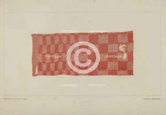 Wool Tablecloth, c. 1938. Creator: Frank Maurer.