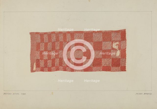 Wool Tablecloth, c. 1938. Creator: Frank Maurer.