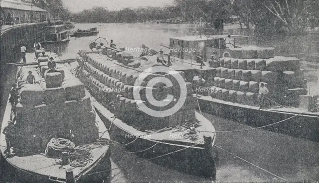 'Wool Barges on the Murray River', 1923. Creator: Unknown.