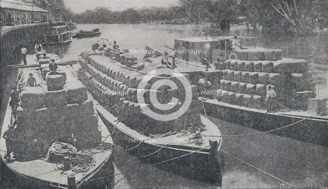 'Wool Barges on the Murray River', 1923. Creator: Unknown.