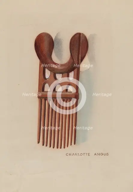 Wool Comb, c. 1937. Creator: Charlotte Angus.