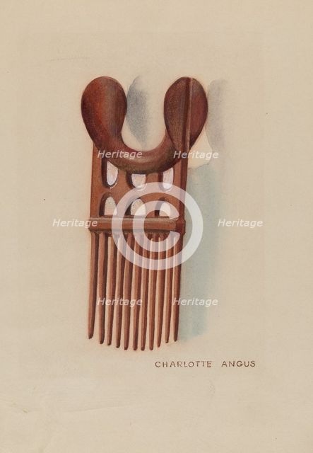 Wool Comb, c. 1937. Creator: Charlotte Angus.