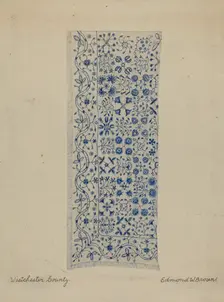 Wool Coverlet, c. 1936. Creator: Edmond W. Brown