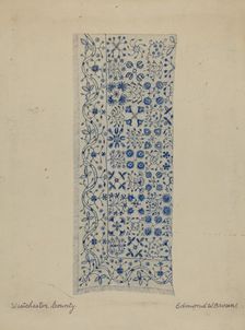 Wool Coverlet, c. 1936. Creator: Edmond W. Brown