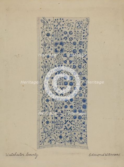 Wool Coverlet, c. 1936. Creator: Edmond W. Brown.