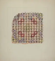 Wool Cushion Top, c. 1938. Creator: Frank J Mace