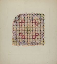 Wool Cushion Top, c. 1938. Creator: Frank J Mace