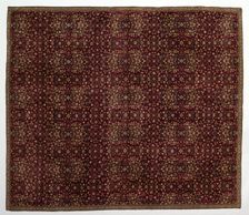 Woolen carpet with millefleurs decoration, early 1600s. Creator: Unknown
