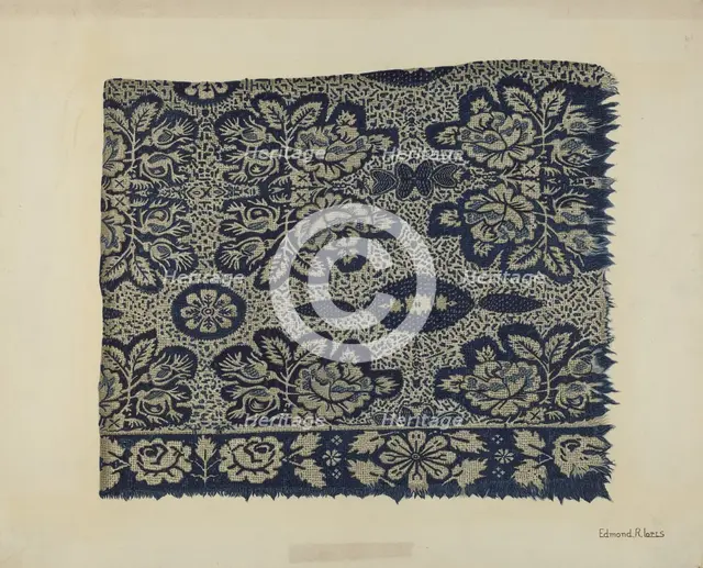 Woolen Coverlet, c. 1941. Creator: Edmond Lorts.