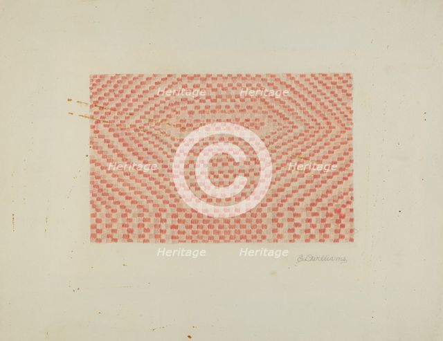 Woolen Coverlet, c. 1941. Creator: Edward D. Williams.