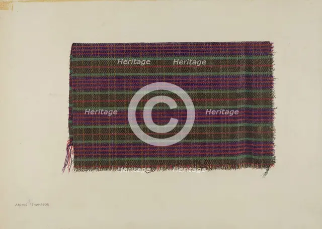 Woolen Textile, 1940. Creator: Archie Thompson.