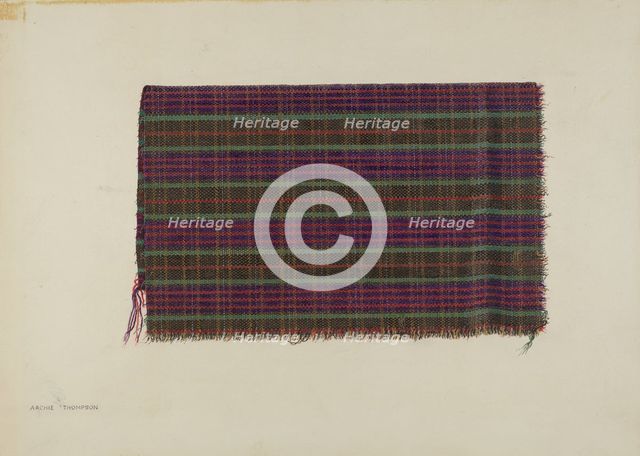 Woolen Textile, 1940. Creator: Archie Thompson.