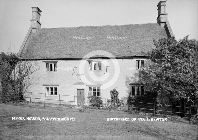 Woolsthorpe Manor House, Newton Way, Colsterworth, Lincolnshire, 1896-1920. Artist: Alfred Newton & Sons.