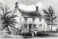 Woolsthorpe Manor, near Grantham, Lincolnshire, birthplace of Sir Isaac Newton, 1840. Creator: Unknown