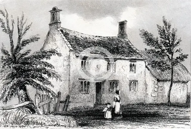 Woolsthorpe Manor, near Grantham, Lincolnshire, birthplace of Sir Isaac Newton, 1840. Creator: Unknown.