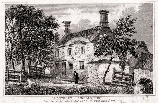 Woolsthorpe Manor, near Grantham, Lincolnshire, birthplace of Sir Isaac Newton, early 19th century. Creator: Unknown.
