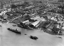 Woolston Shipbuilding and Engineering Works, Southampton, Hampshire, 1928. Artist: Aerofilms