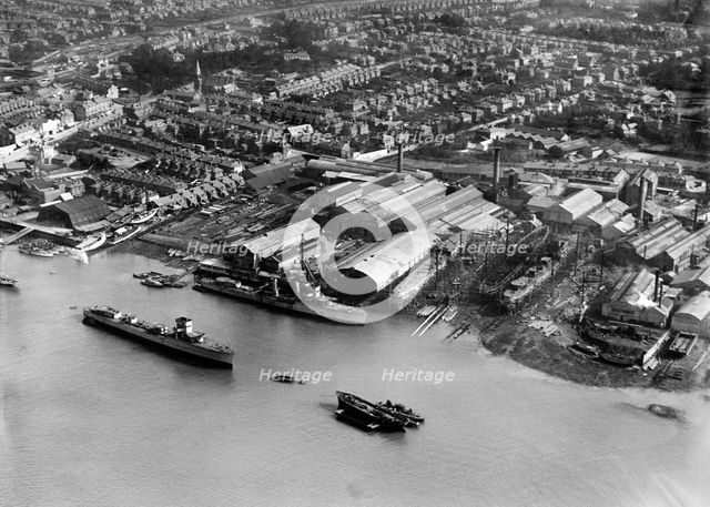 Woolston Shipbuilding and Engineering Works, Southampton, Hampshire, 1928. Artist: Aerofilms.