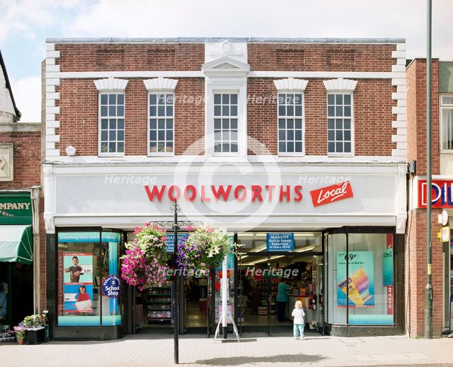 Woolworths shop front, 6-8 The Homend, Ledbury, Herefordshire, 2000. Artist: James O Davies.