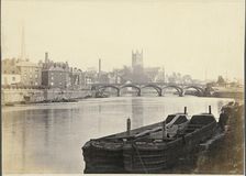 Worcester Bridge, Worcester, Worcestershire, 1860s-1870s. Creator: Unknown