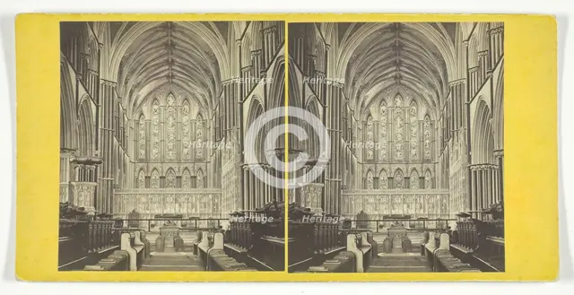 Worcester Cathedral - The Choir, Mid 19th century. Creator: George Washington Wilson.