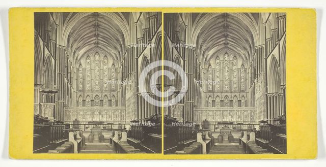 Worcester Cathedral - The Choir, Mid 19th century. Creator: George Washington Wilson.