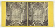 Worcester Cathedral - The Choir, Mid 19th century. Creator: George Washington Wilson